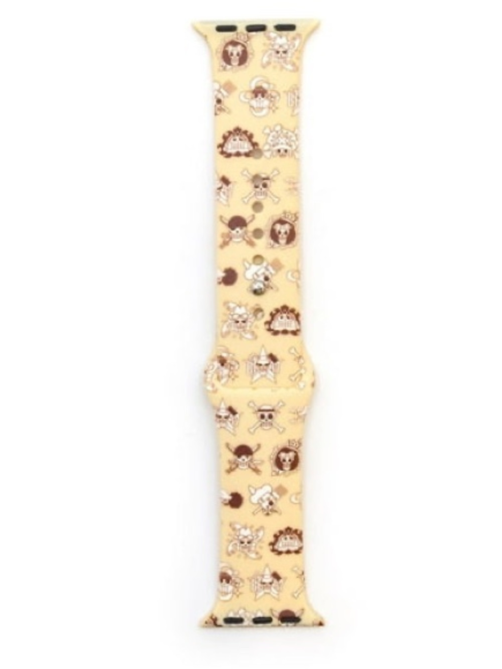 One Piece Apple Watch Band 38/40/41 Black Jolly Roger CultureFly NWT Anime Beige